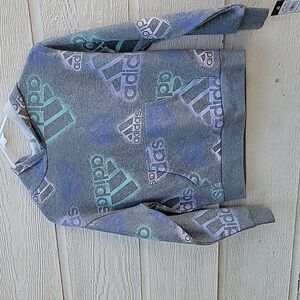 Adidas Girls hoodie size S (7/8) color charcoal grey New With Tag